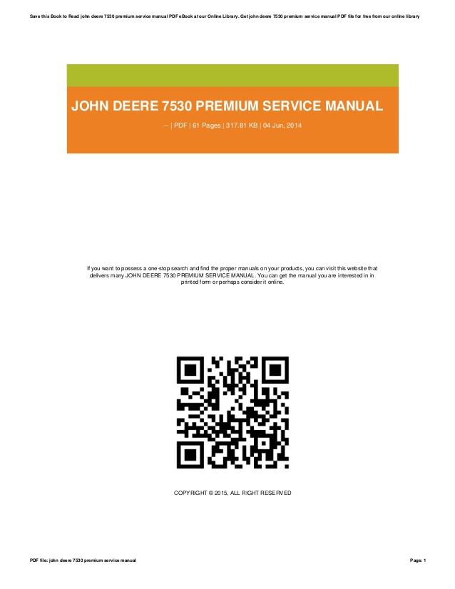 John Deere 530 Baler Users Manual Free Download